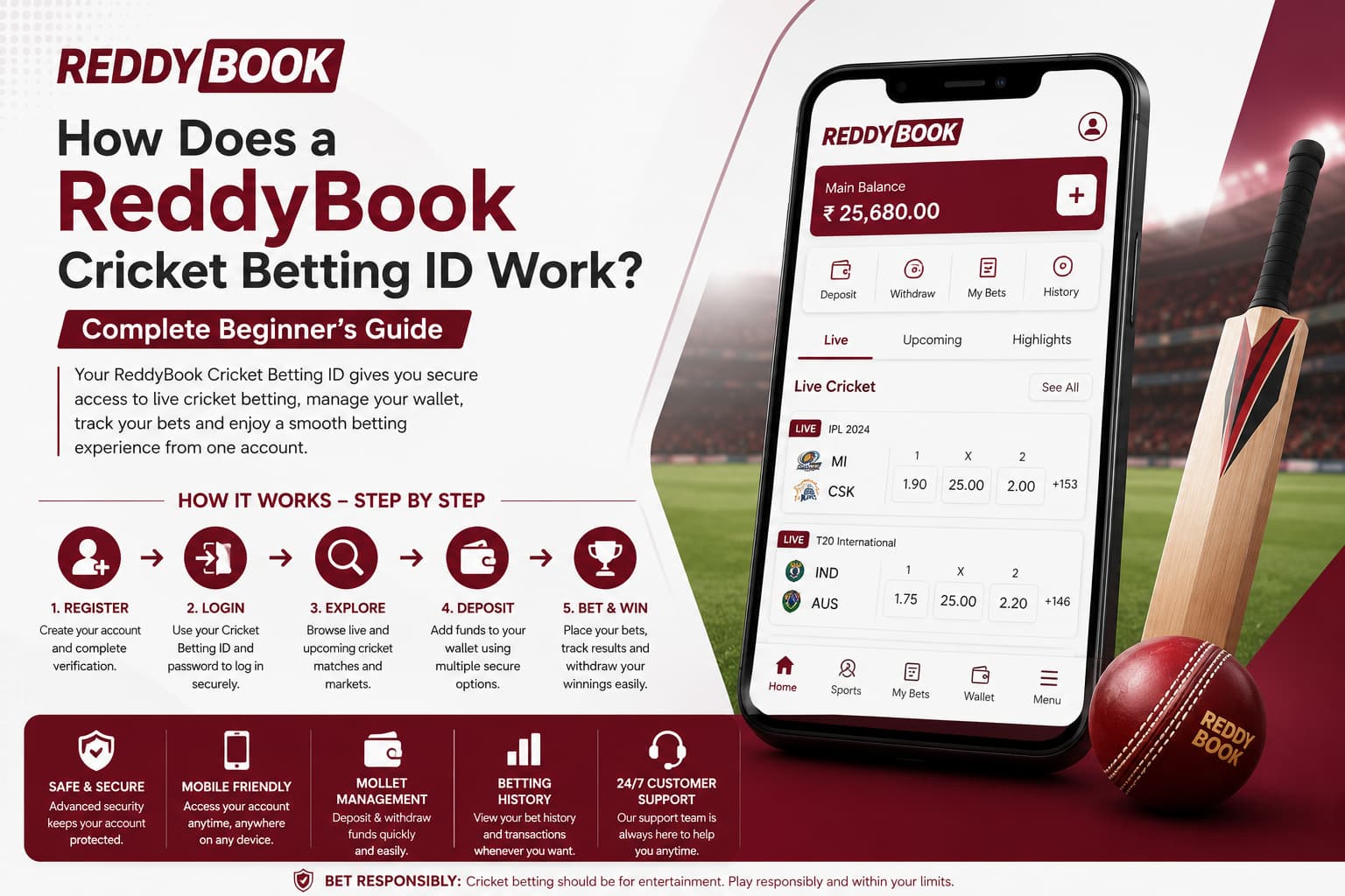 ReddyBook Cricket Betting ID