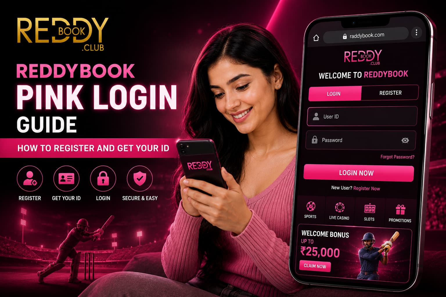 ReddyBook Pink Login Guide: How to Register and Get Your ID