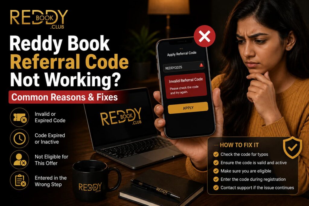 Reddy Book Referral Code Not Working – Common Reasons and Fixes