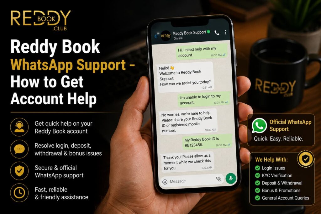 Reddy Book WhatsApp Support – How to Get Account Help