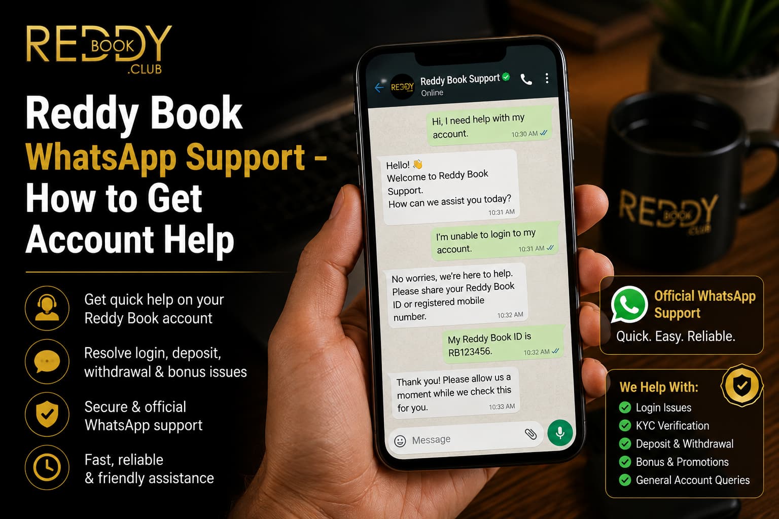Reddy Book WhatsApp Support – How to Get Account Help