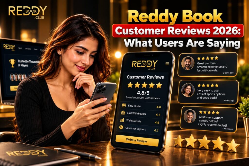 Reddy Book Customer Reviews 2026 – Woman Checking User Ratings, Feedback and Online Platform Experiences
