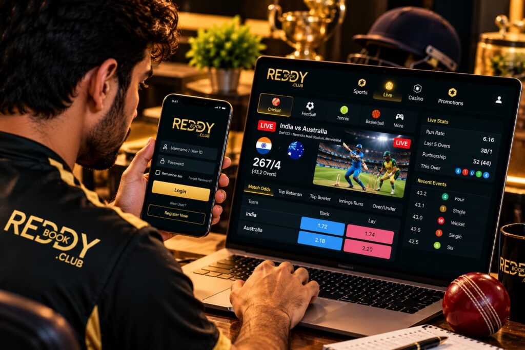 ReddyBook Login and Live Match Updates